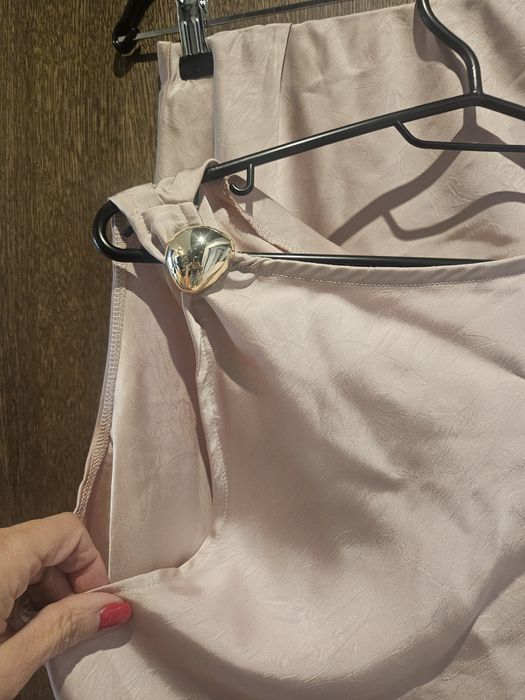 розов комплект сатен