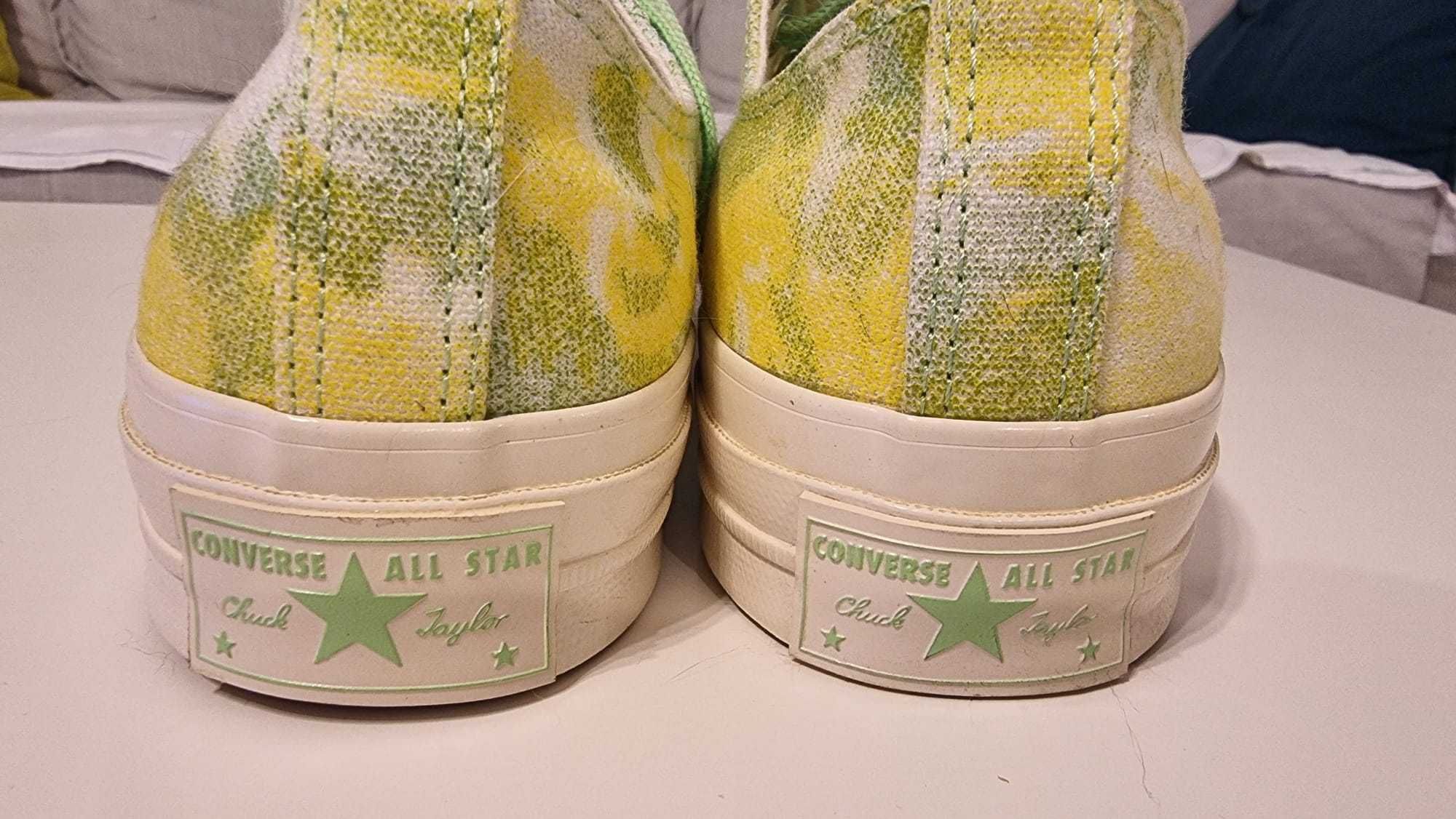 Tenisi Converse Chuck Taylor verde-galben, marimea 38, noi