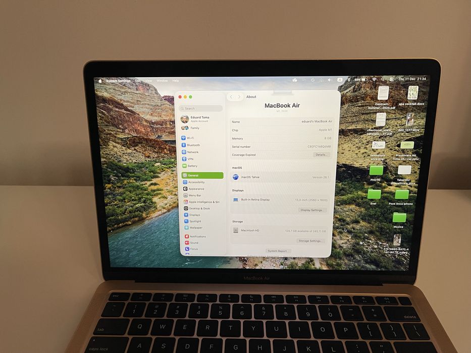 Macbook Air M1 2020 8GB 256GB