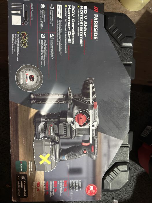 Ciocan rotoperctor pe acumulator 20v  1.9j Parkside Performance