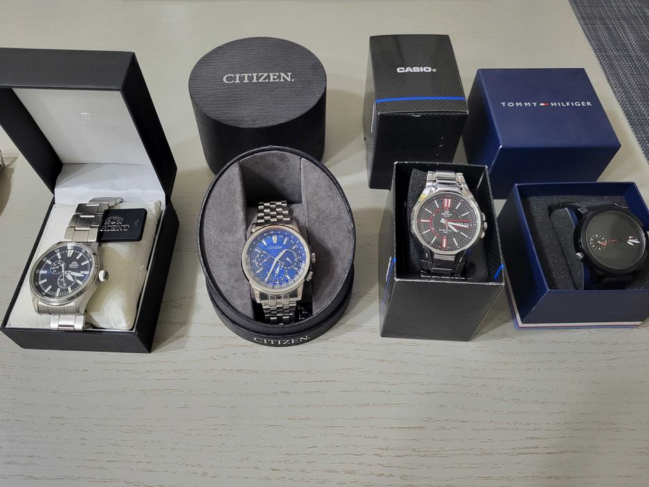 Lot 4 ceasuri Citizen, Orient, Casio, Tommy Hilfiger