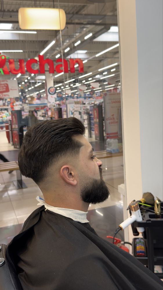 Barber at home.