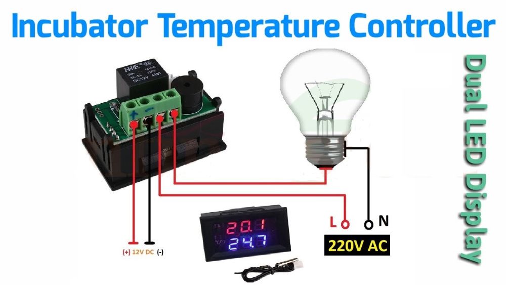 Termostat digital, termoregulator -50/+110 12V regulator temperatura