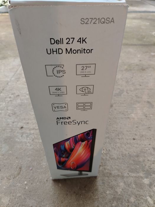 Monitor Gaming LED IPS DELL S2721QSA, 27", 4K UHD, 60Hz, FreeSync