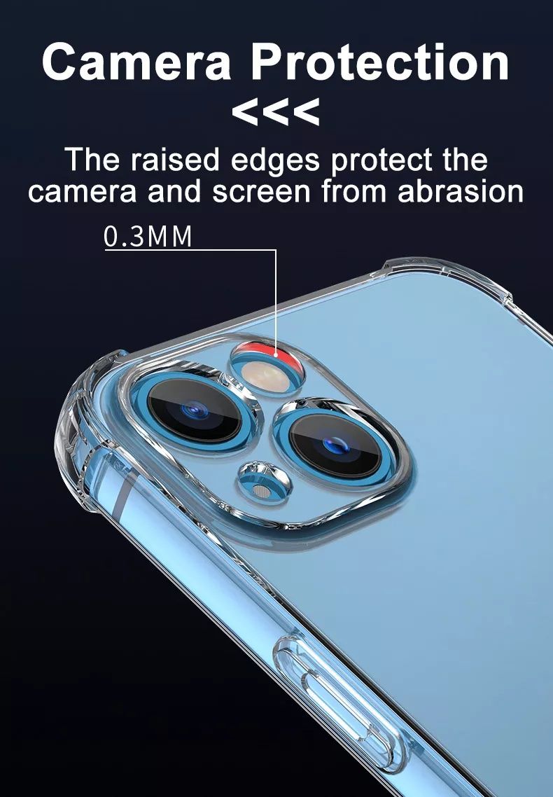 Прозрачен Силиконов Удароустойчив Кейс за Apple iPhone 13 Pro Max Mini