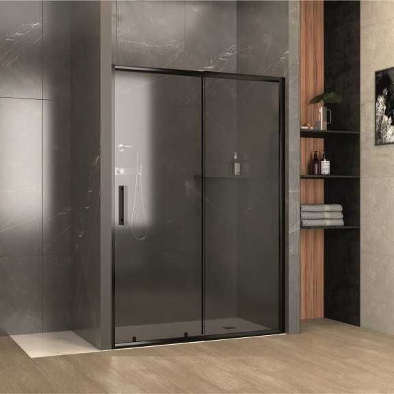 Стъклен регулируем параван за баня Inter Ceramic 140-160/190см 5мм