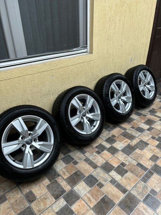Jante OEM Audi 5x112 R16 cauciucuri iarna
