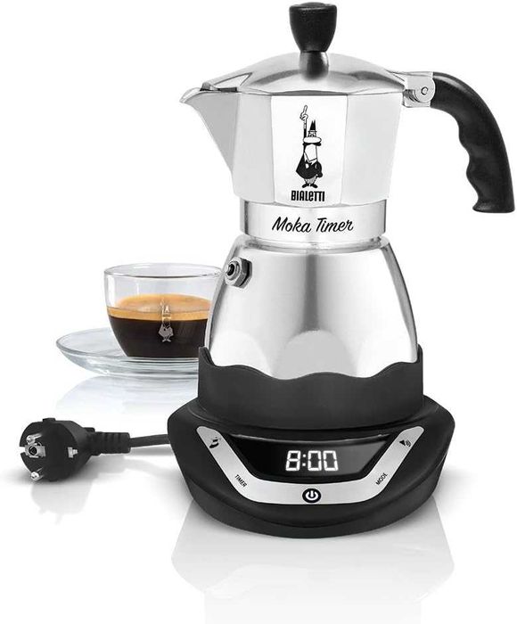 Bialetti Електрическа Италианска Кафемашина, Неръждаема Стомана,6 чаши