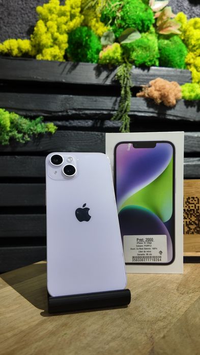 iPhone 14 128gb Purple Neverlocked Bat 100%/Fact+Garantie