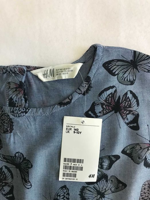 НОВА рокля на пеперуди H&M за момиченце