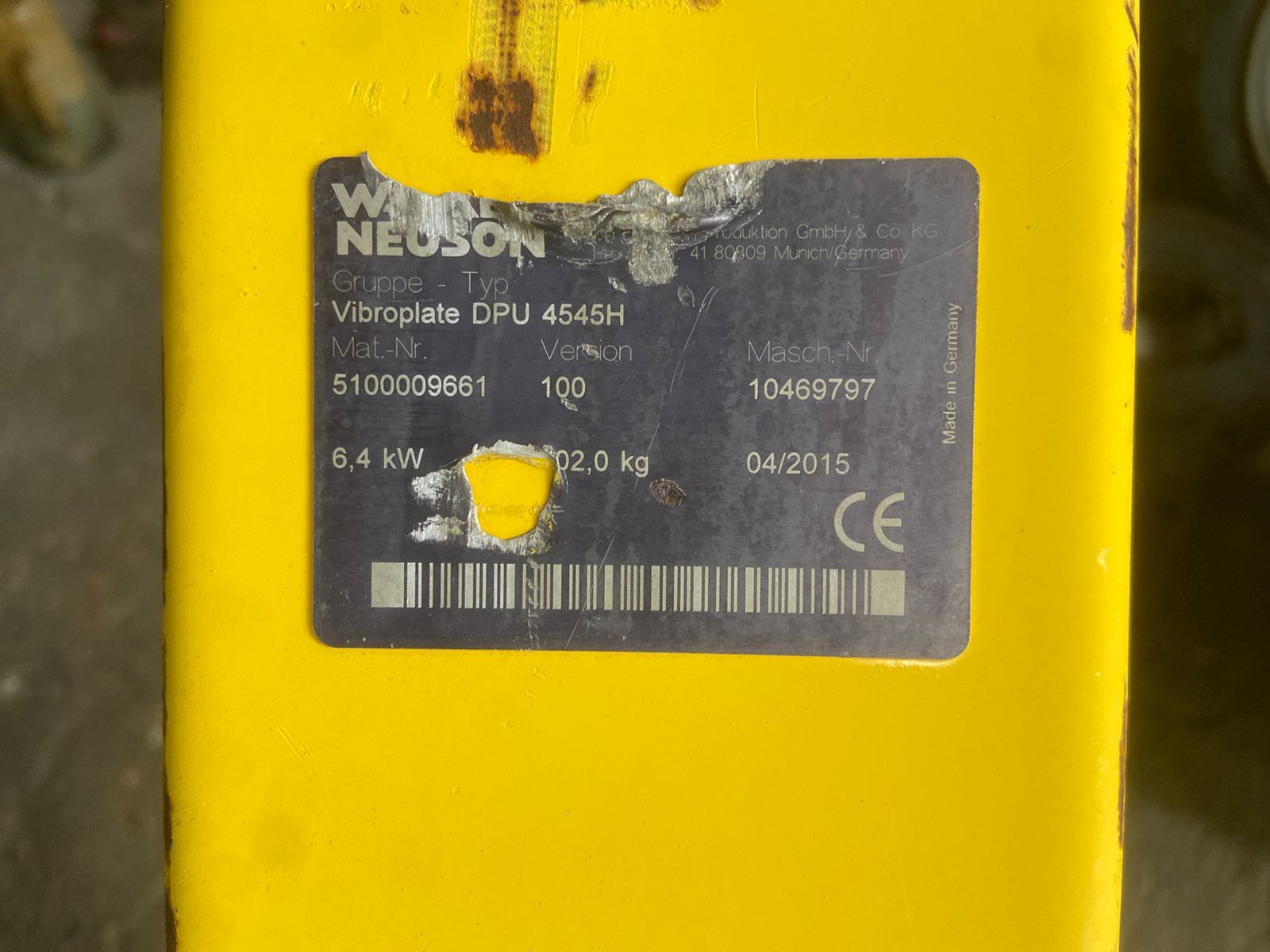 Виброплита Wacker Neuson DPU 4545 Heh