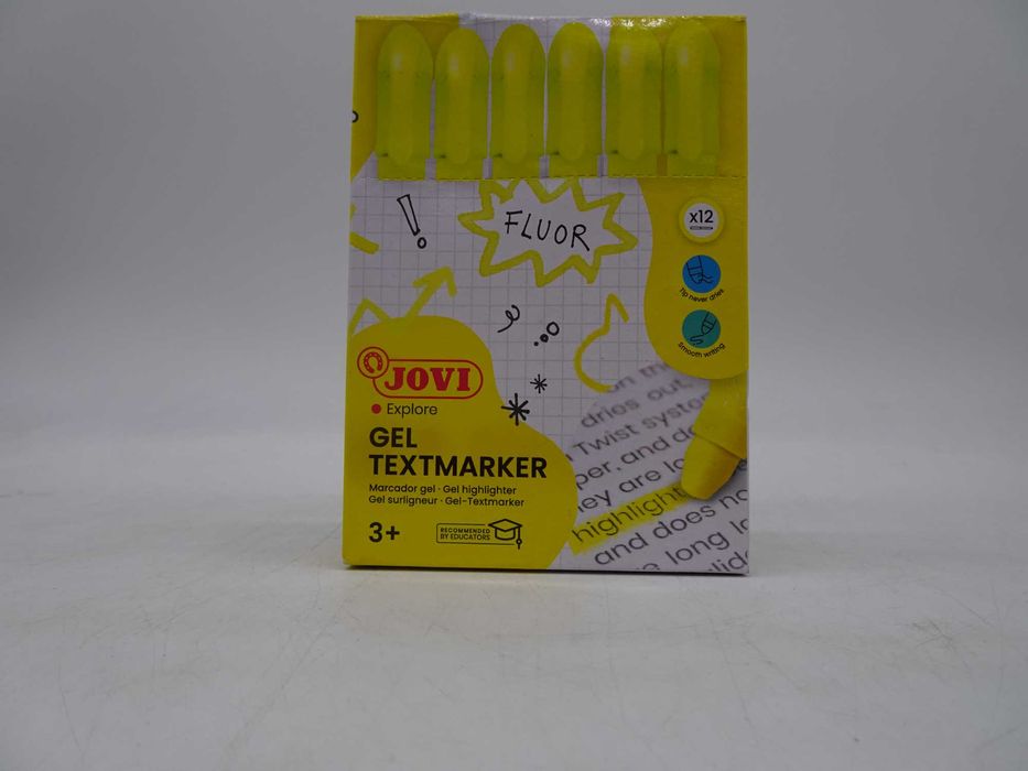 Jovi - Cutie, 12 markere cu gel, galbene (1817)