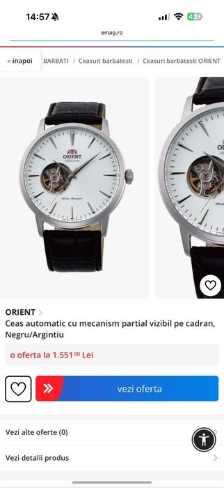 Ceas Orient automatic nou in cutie