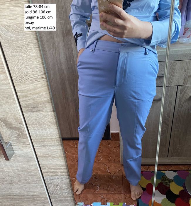 Pantaloni office femei marime L noi Orsay