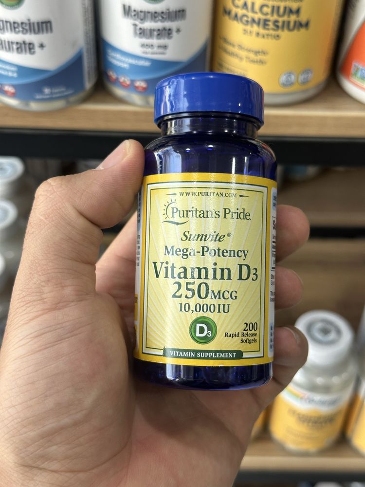 Puritan's Pride Vitamin D3 10,000 IU 200 капсул