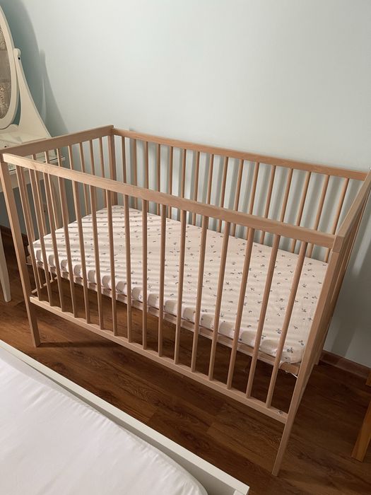 IKEA СНИГЛАР Кроватка детская, бук, 60x120 см