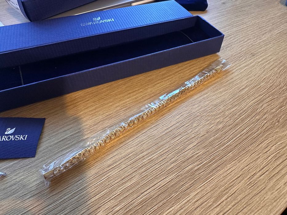 Bratara Swarovski Matrix tennis gold