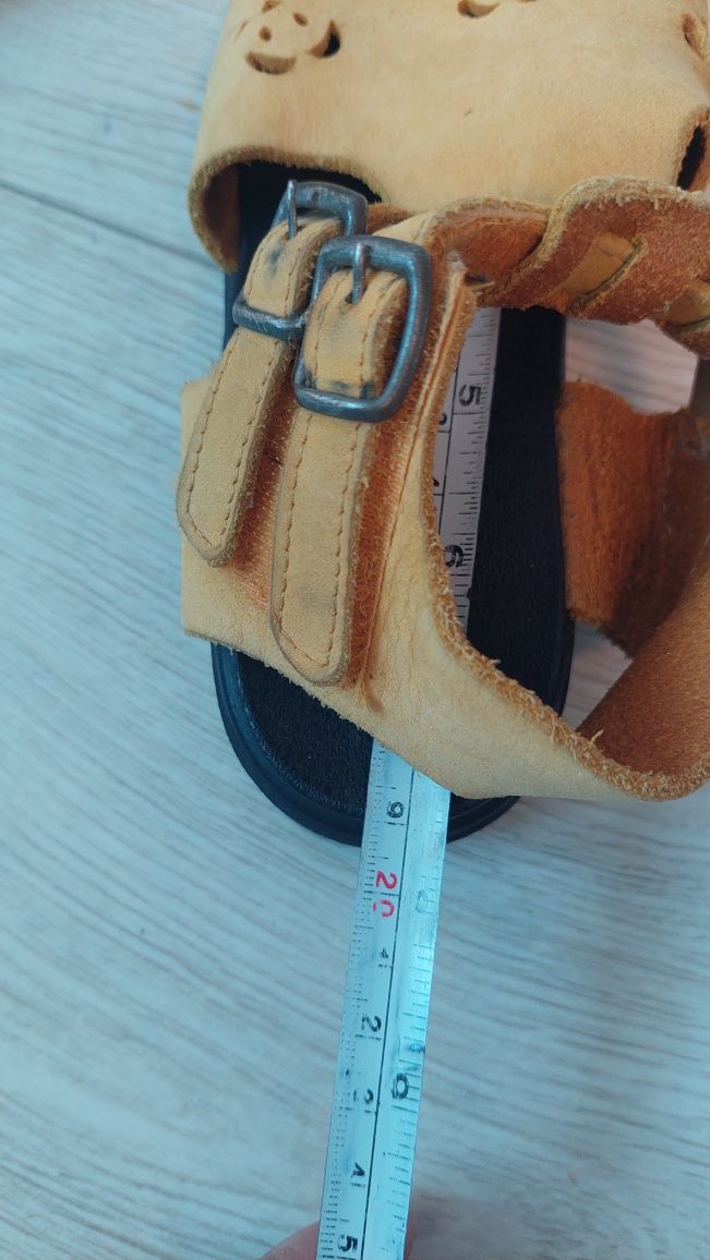 Sandale piele ricosta mustar marimea 29 18.5 cm