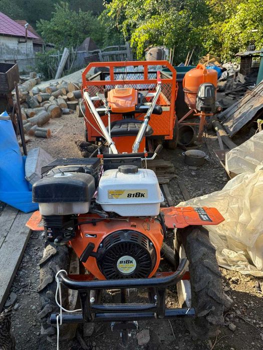 Motocultor Ruris 818KS + Remorca + roti metalice + Motoferastrau NOI