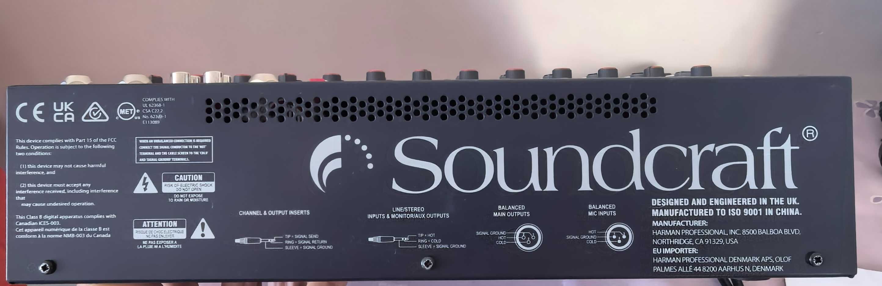 Soundcraft EFX8 музикален миксер, смесител