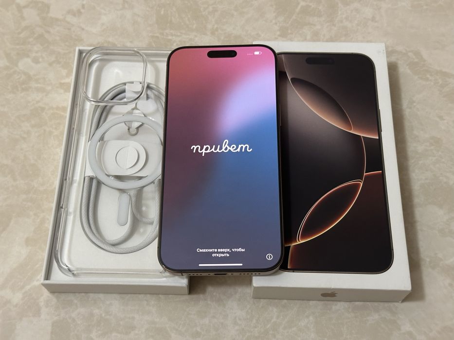 Новый Iphone 16 Pro Max 258GB Desert Titanium АКБ 97% SIM +eSIM Apple