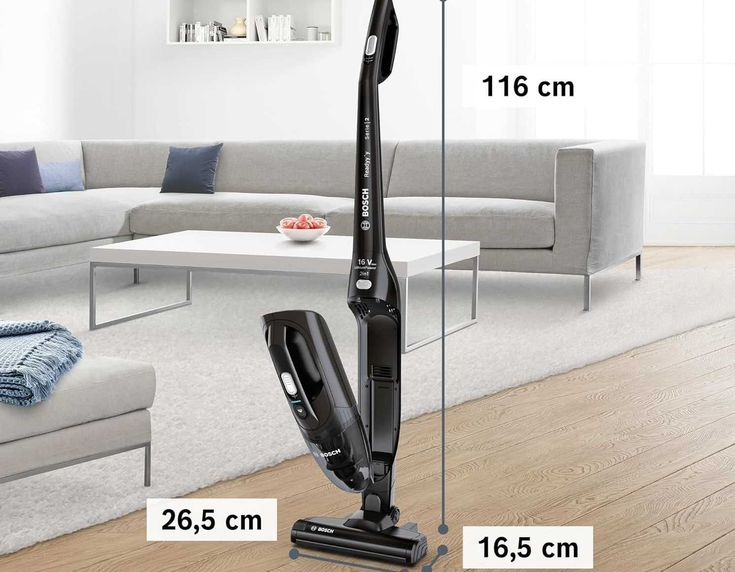 Мощна Безкабелна прахосмукачка BOSCH- 2 in 1 ,Li-ion 40мин.