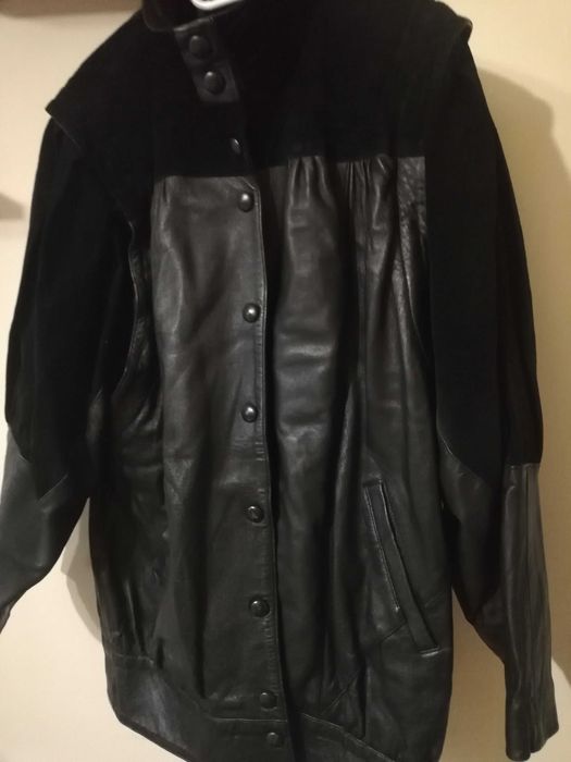 Geaca din piele moale si piele antilopa model deosebit