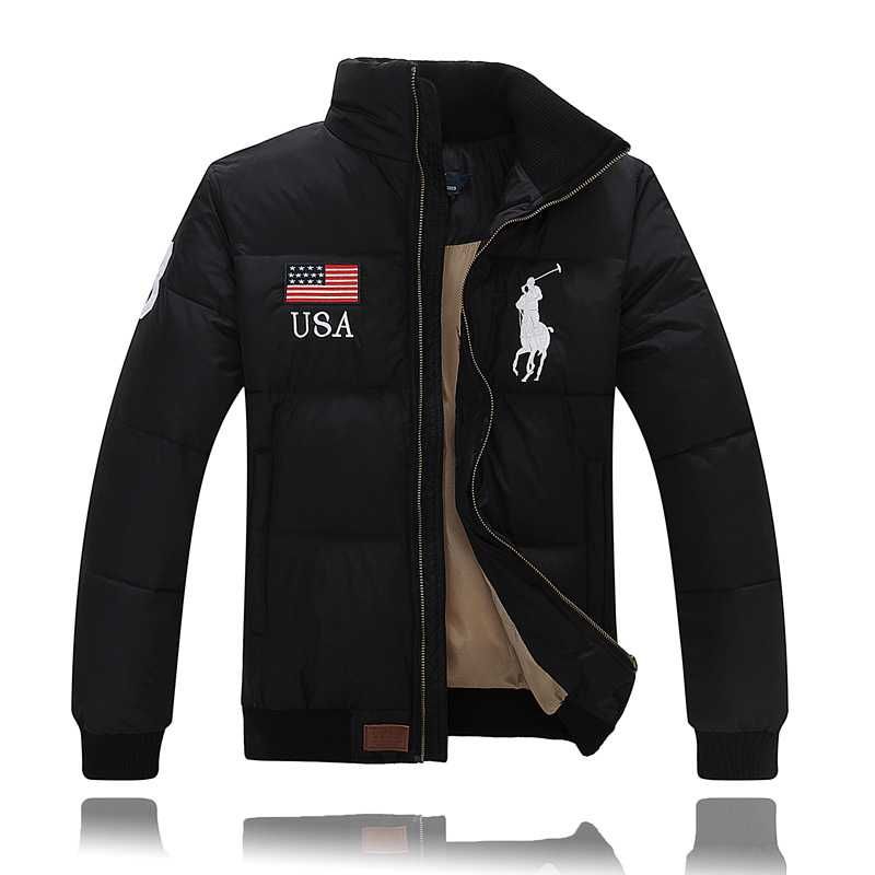 Мужской пуховик Polo Ralph Lauren USA edition Черный. Куртка.