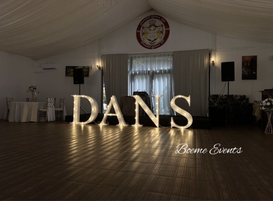 Litere volumetrice luminoase cifre majorat aniversare botez nunta