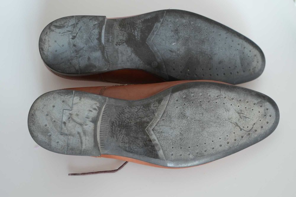 Pantofi piele The Zeus maro eleganti, talpa din cauciuc natural