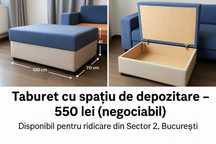 Taburet cu spațiu de depozitare – 550 lei (negociabil)