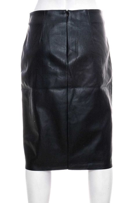 Дълга права черна кожена пола тип "молив" "Pimkie" / "Пимки", размер M