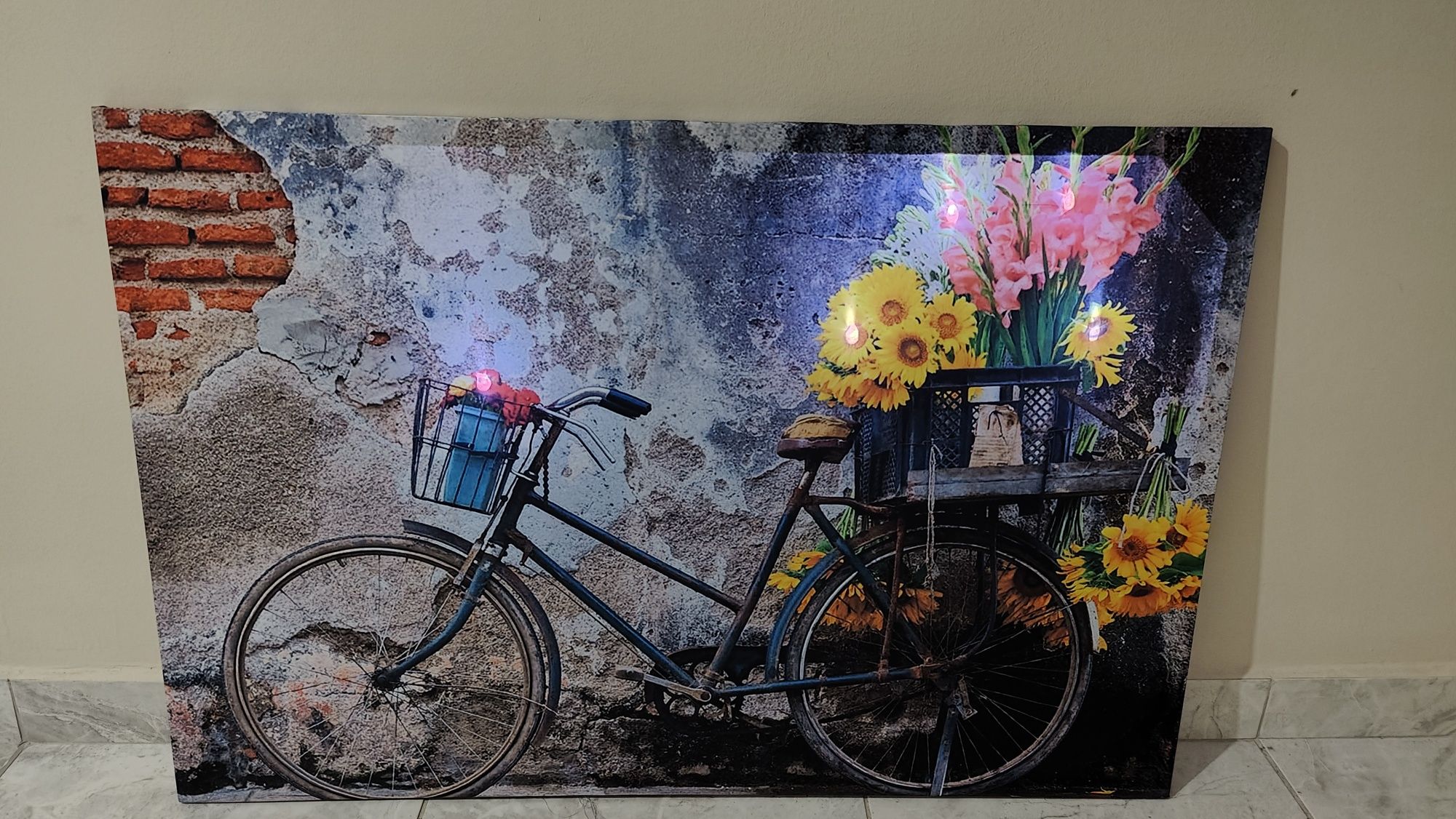 Светеща картина с LED осветление - велосипед