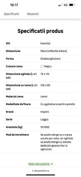 Oglinda decorativa 120x80