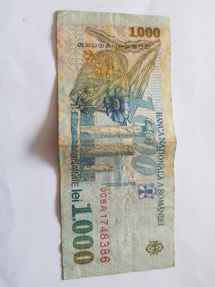 Bancnotă de 1000 lei din 1998serie008A