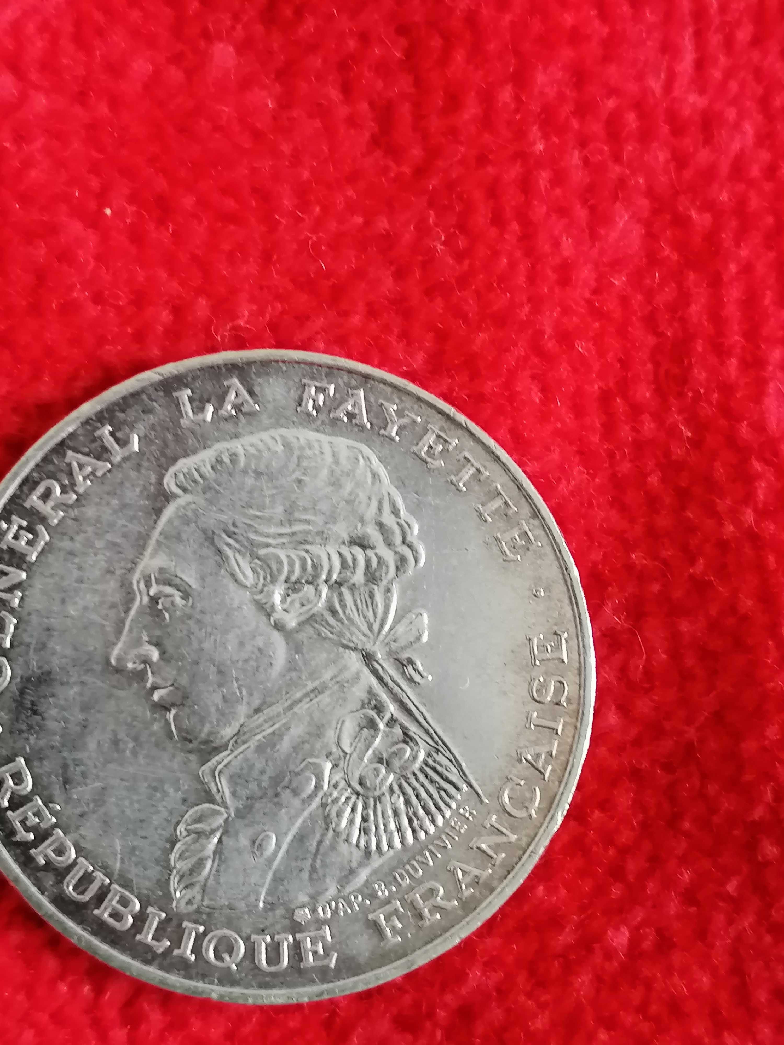 Vând moneda 100franci argint