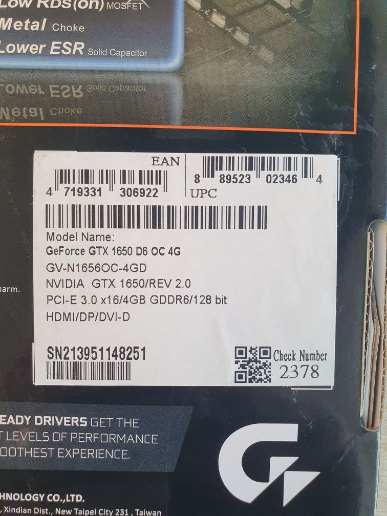 Placa video Gigabyte GeForce® GTX 1650 D6, 4GB GDDR6, 128-bit