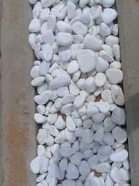 Галька 20 кг, белый декоративный камень, камень для декорации