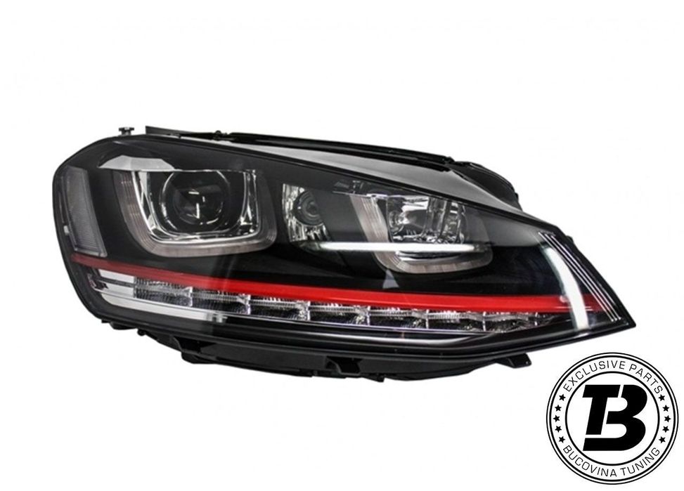 Faruri 3D LED compatibile cu VW Golf 7 VII GTI Design