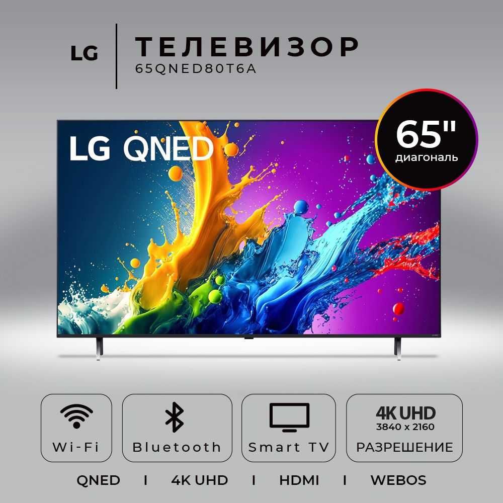 Телевизор  LG 65 QNED86T6A 4K UHD 120 HZ  доставка бесплатна по городу
