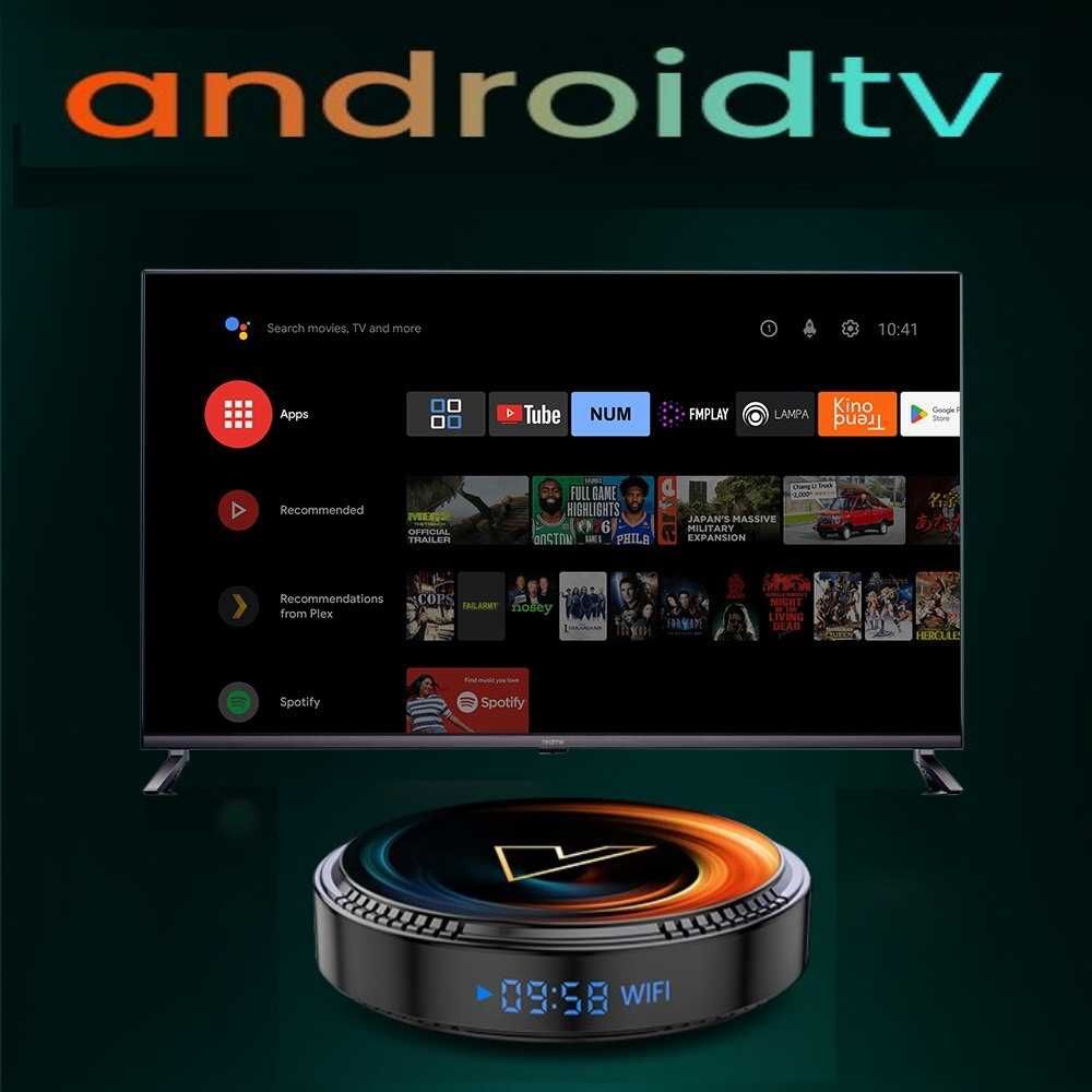 TV Box + голосовой пульт-аэромышь, Android 11, ТВ-приставка ТВ бокс