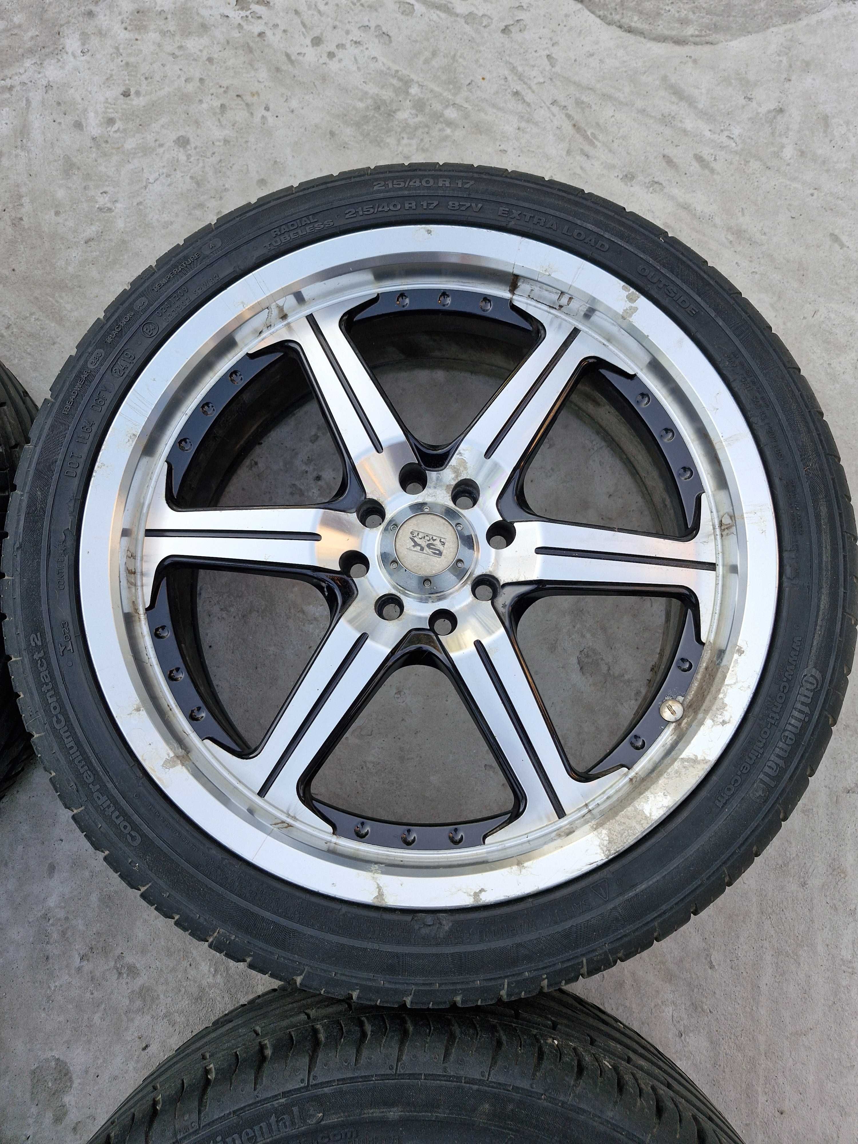 Roti 215 40 R17 Continental de vara - jante 4x100/114.3 - Opel Astra G