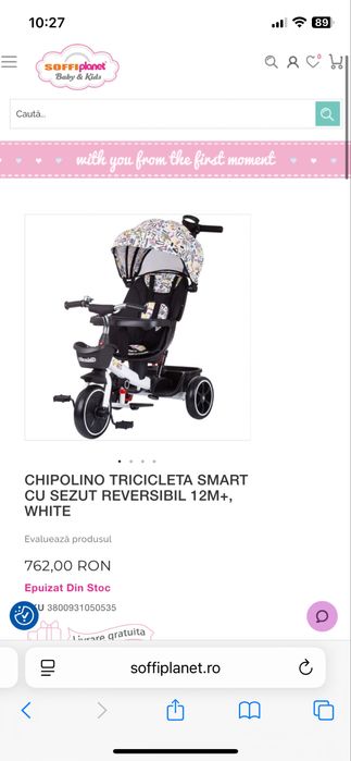 Tricicleta smart cu sezut reversibil