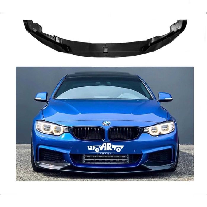 Lip prelungire bara fata M cu BMW Seria 4 F32 F33 F36 negru lucios