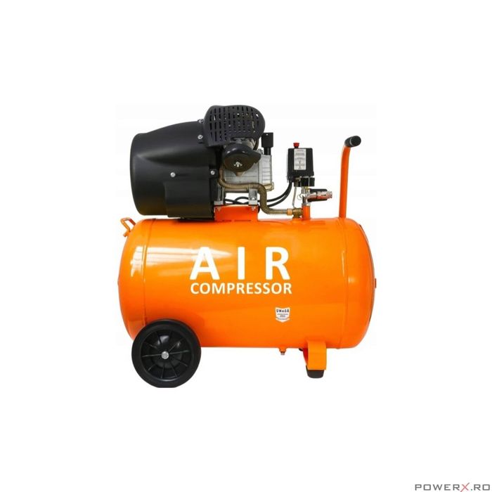 Compresor aer Notig 100l, 2 cilindrii, 8bari, 230V 440l/min