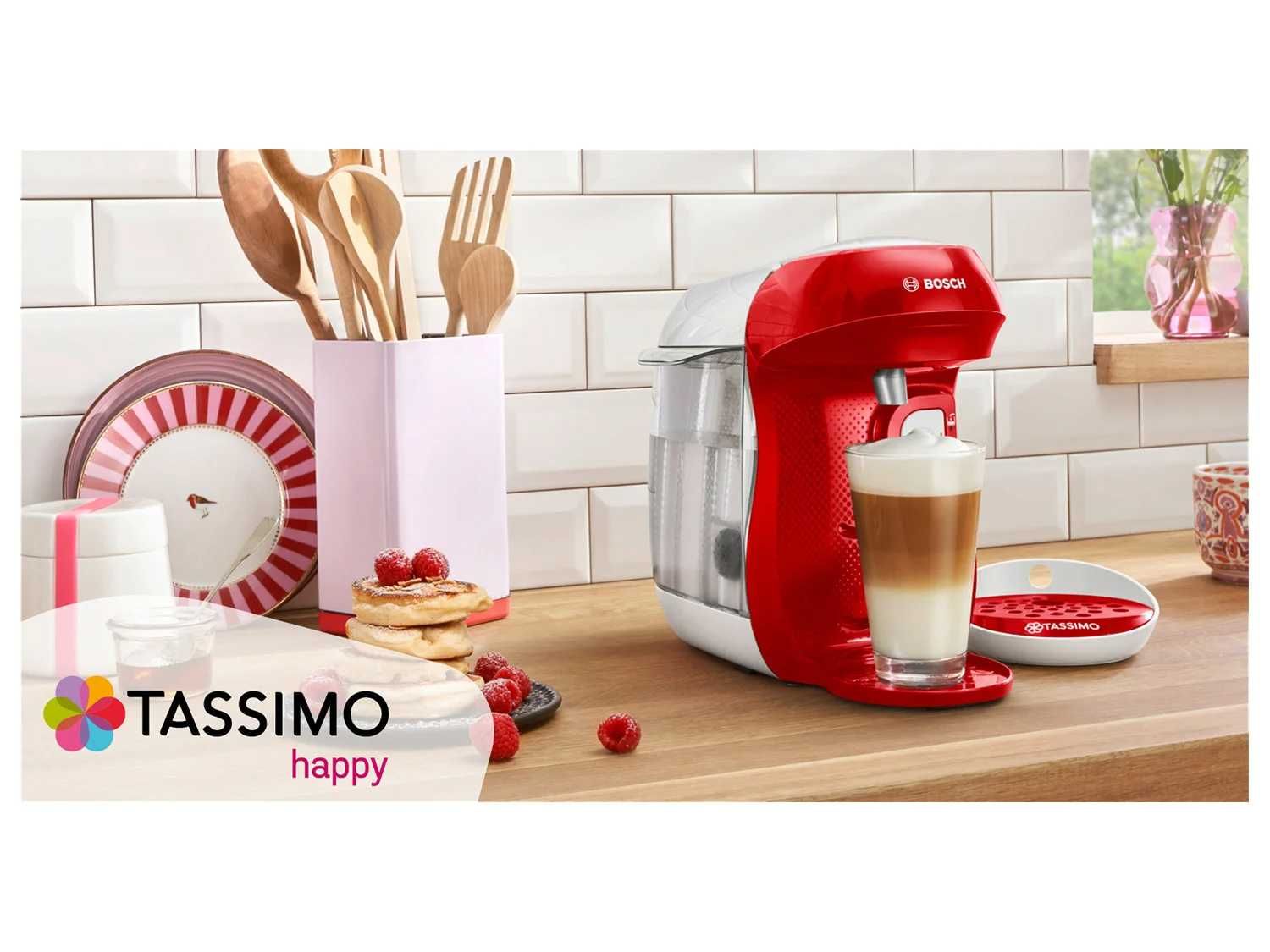 Кафемашина с капсули BOSCH Tassimo Happy - червена