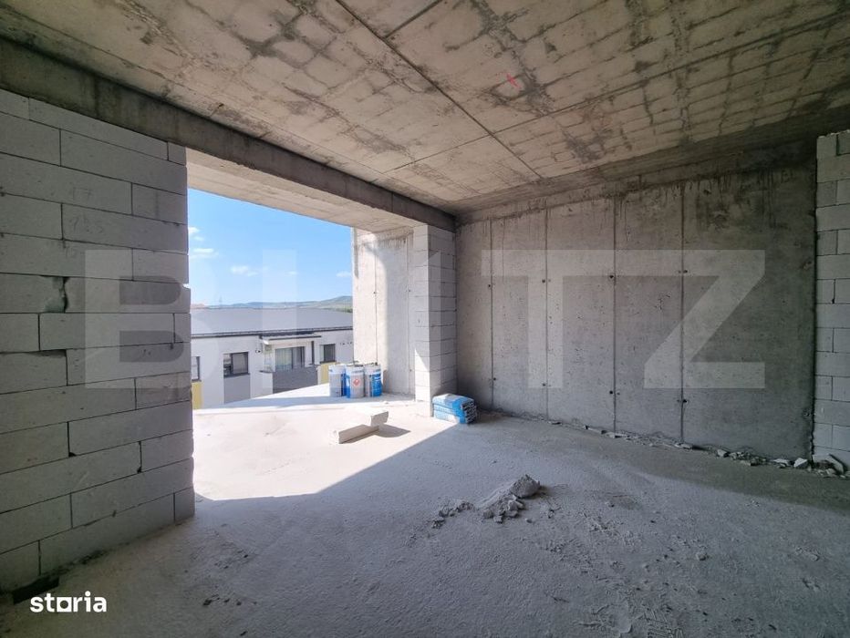 Bloc NZEB! Apartament, 34,5 mp utili + 17 mp terasa, etaj retras, zona