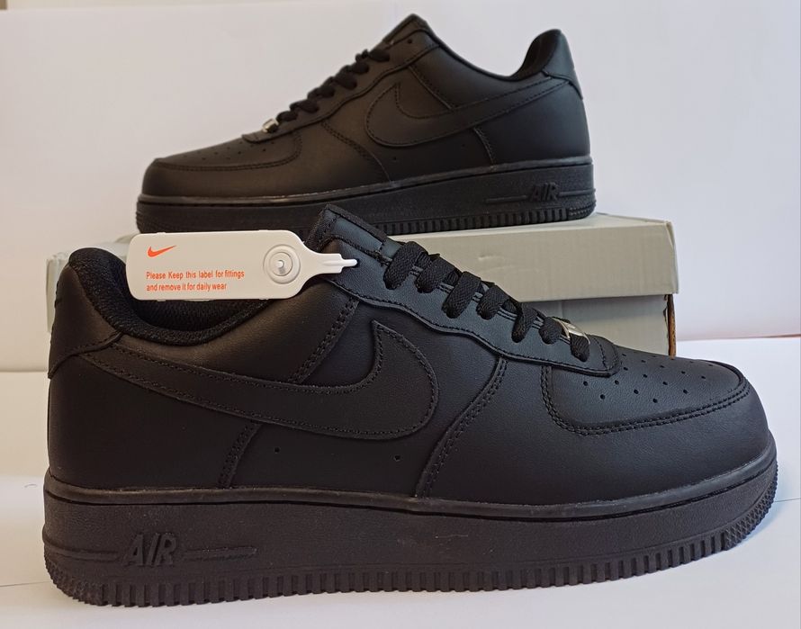 [44.5 н ] Nike Air Force 1 Black с ПОДАРЪК