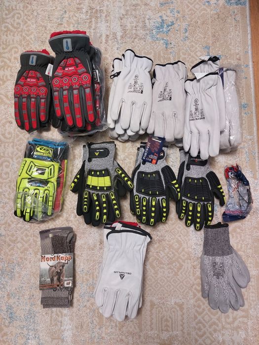 Противударный и кожанный перчатки