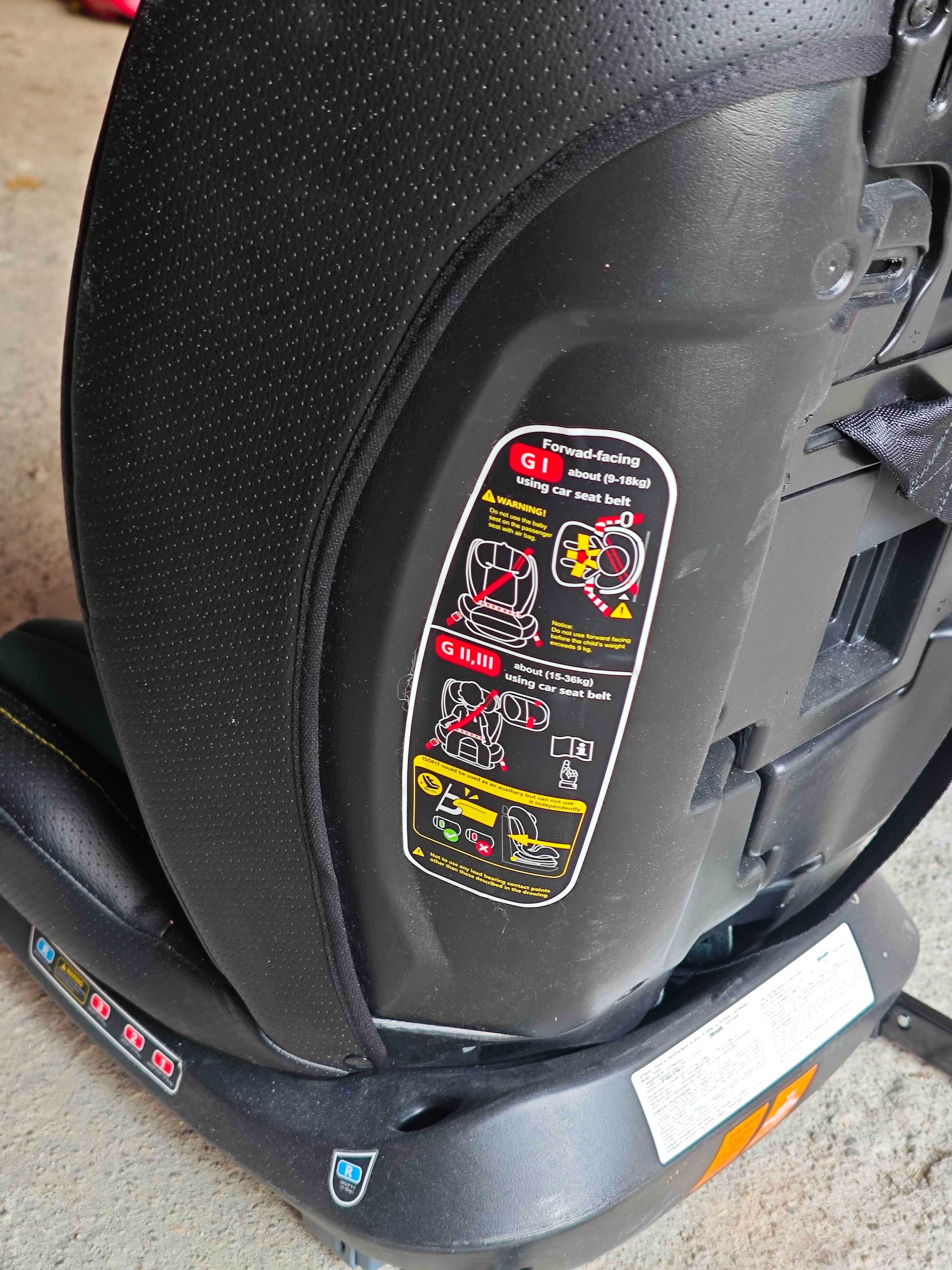 Детско столче за кола Chipolino Techno 360 с ISOFIX – 0–36 кг neon